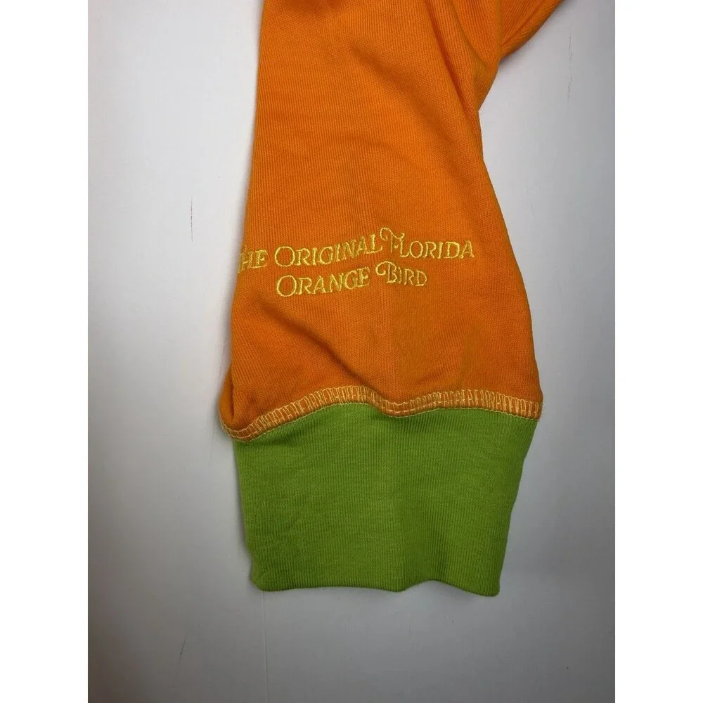 Disney Parks Orange Bird Long Sleeve Collared Sweatshirt Embroidered NWOT XL - Picture 4 of 9